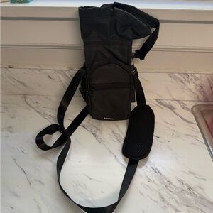 Black Crossbody Bag for Water Tumbler